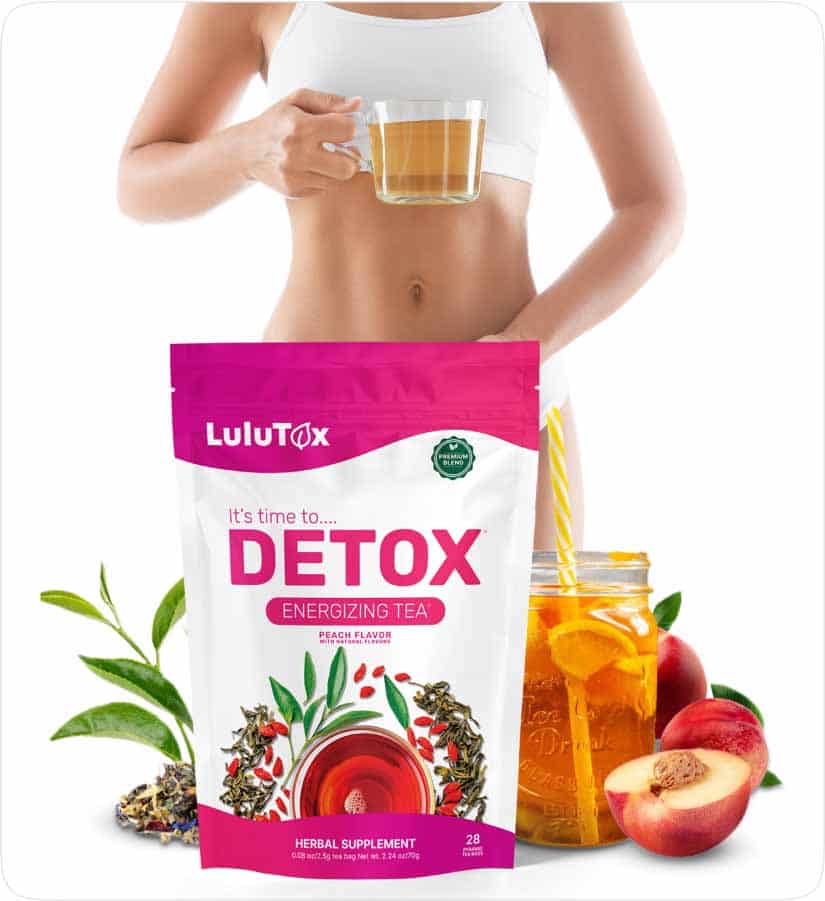 LuluTox Tee Packung mit 28 Teebeuteln – fruchtige Pfirsichnote (70 g)