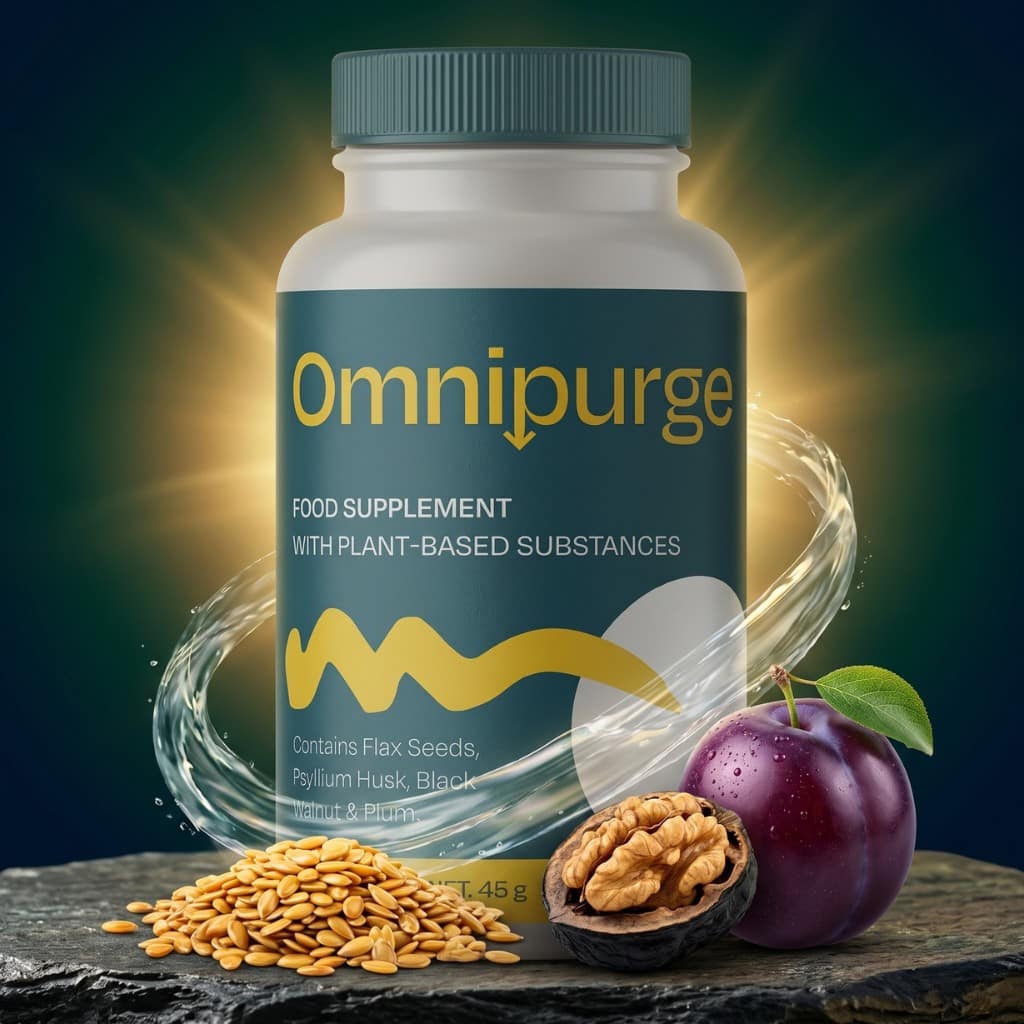 Omnipurge Verpackung mit 30 veganen Kapseln